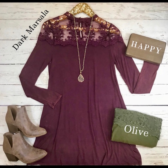 NWT “olive” tunic dress with lace embroidery - Picture 1 of 5